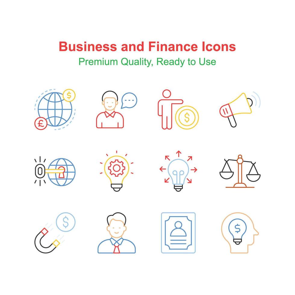 ha en se på Fantastisk ikoner uppsättning av företag och finansiera, premie vektorer