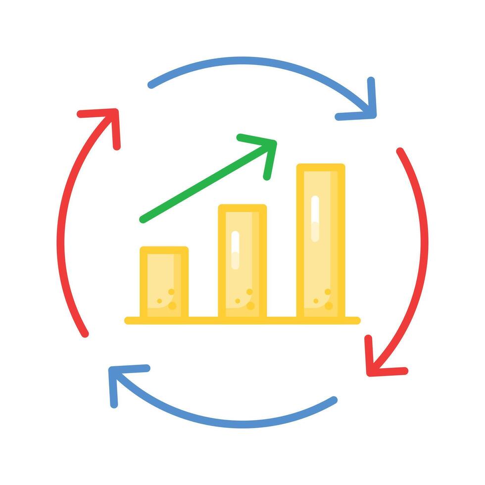 försiktigt tillverkad ikon av bar Diagram i trendig stil, premie design vektor