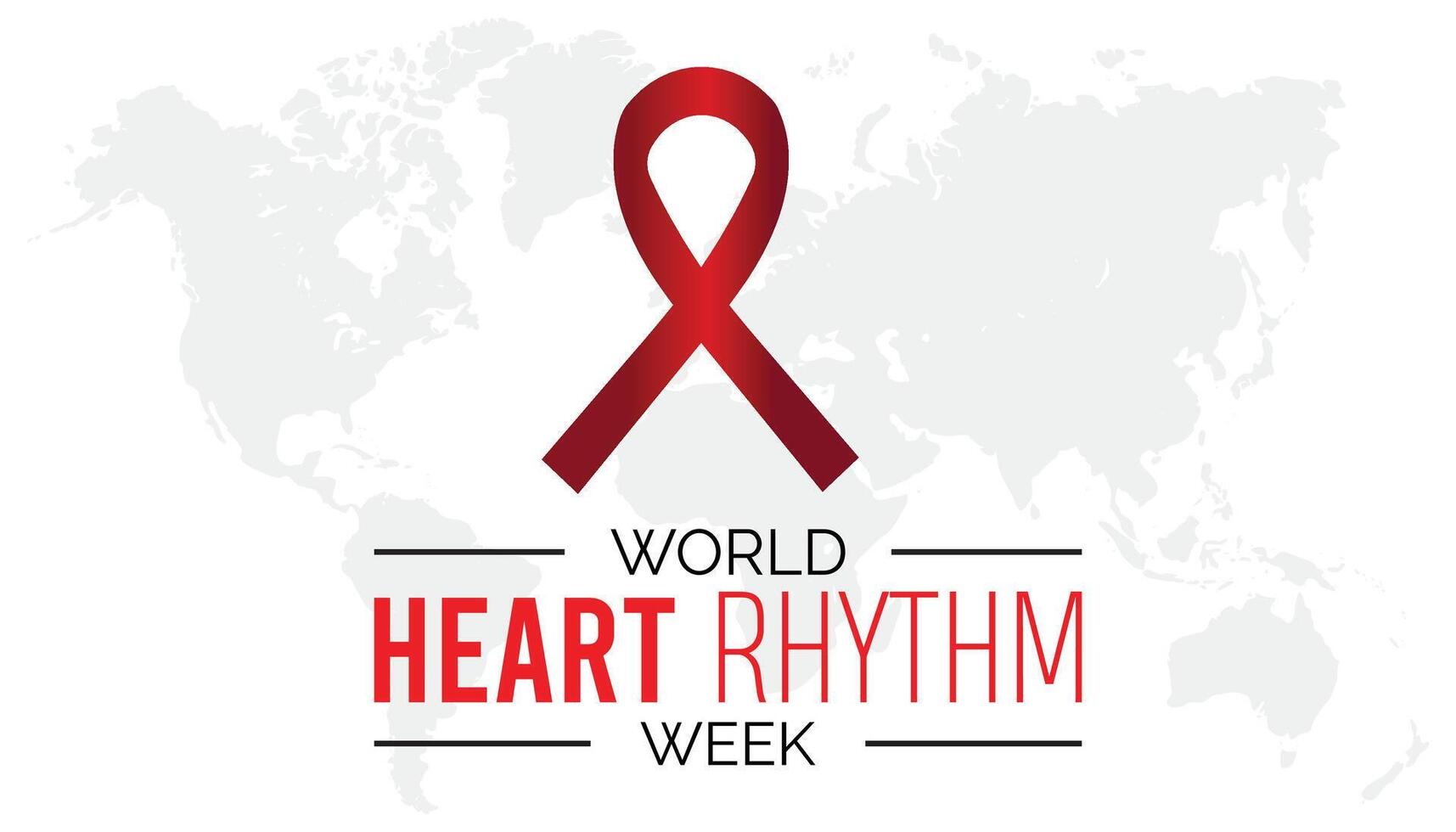 Welt Herz Rhythmus Woche beobachtete jeder Jahr im Juni. Vorlage zum Hintergrund, Banner, Karte, Poster mit Text Inschrift. vektor