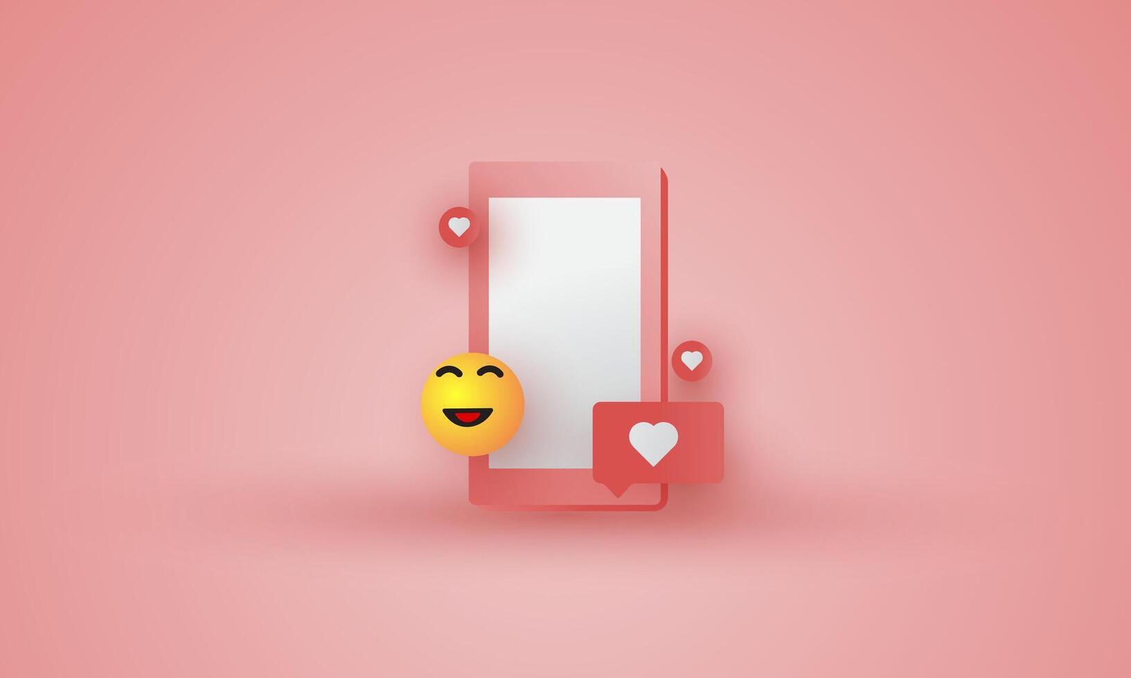 heiter Sozial Medien Emoji Symbol vektor