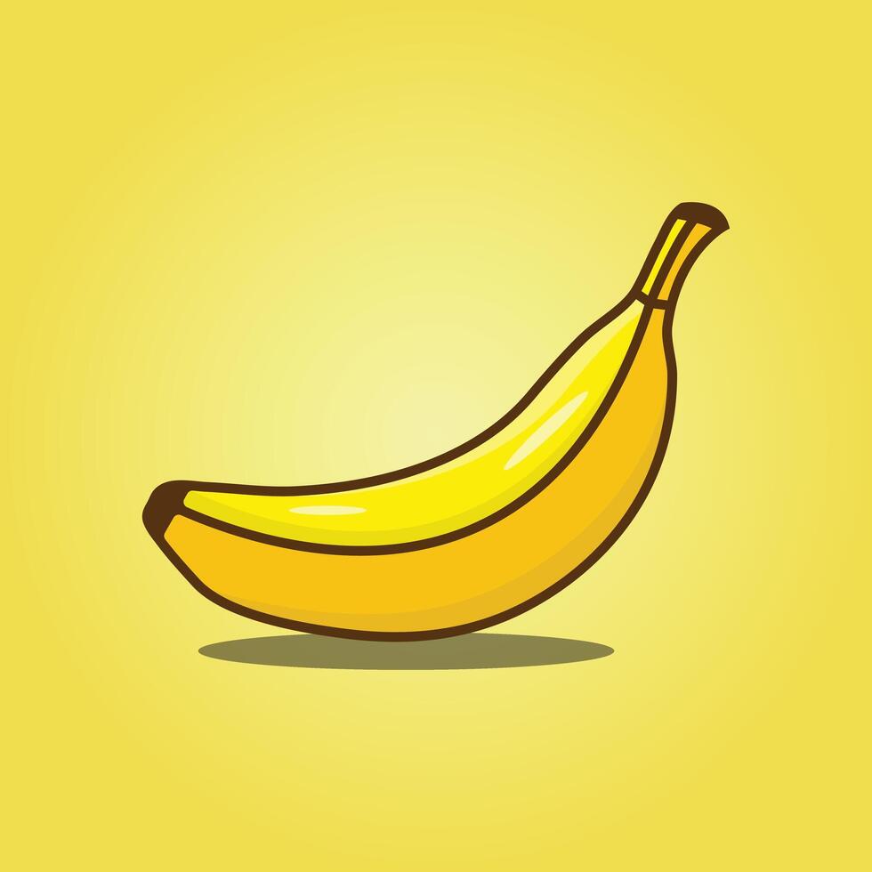 Banane isoliert, Obst Illustration Design vektor