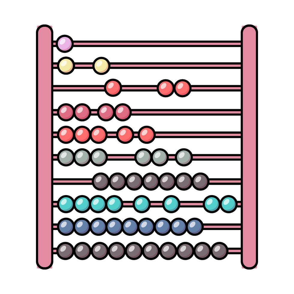 Karikatur bunt Abakus Symbol vektor