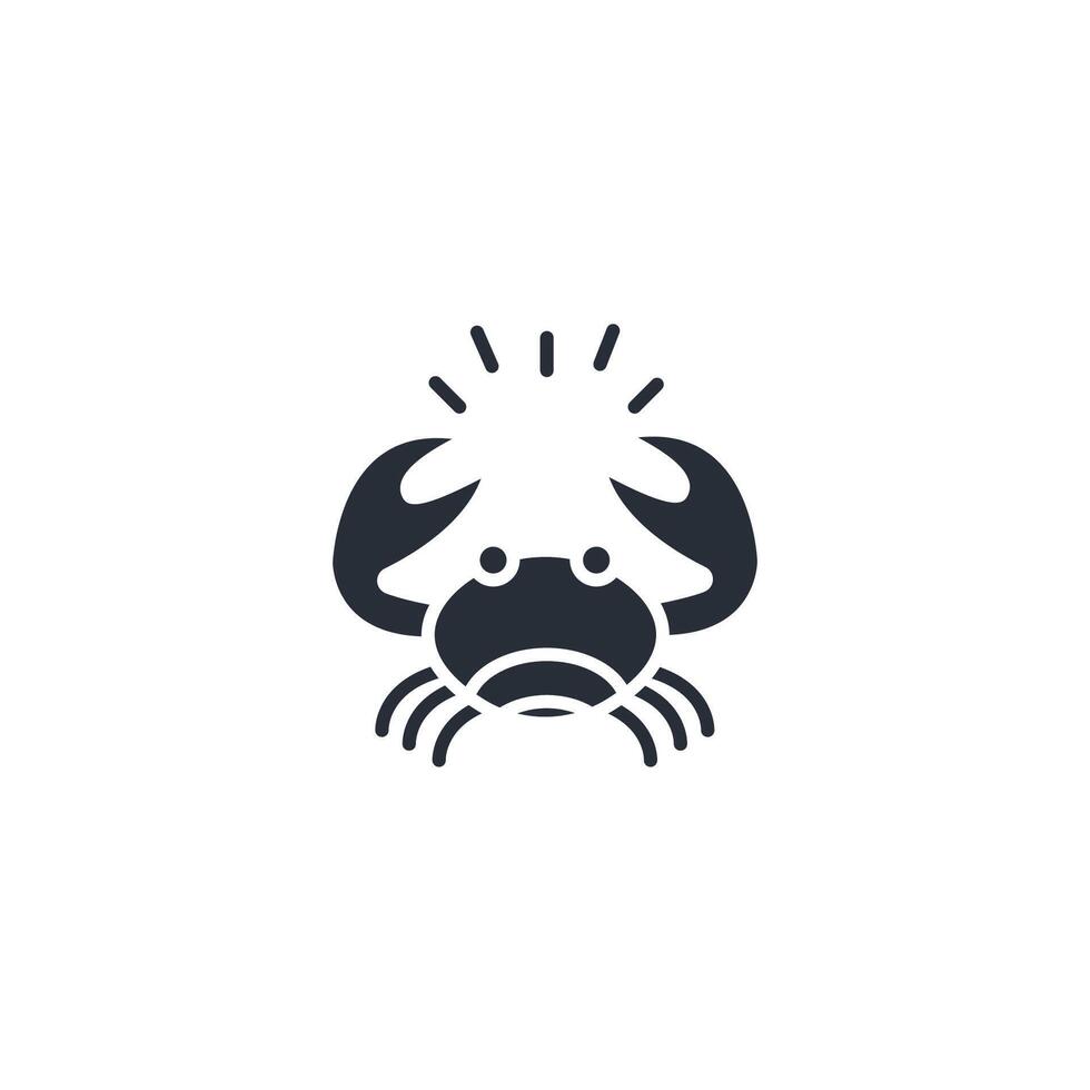 krabba ikon. .redigerbar stroke.linjär stil tecken för använda sig av webb design, logo.symbol illustration. vektor