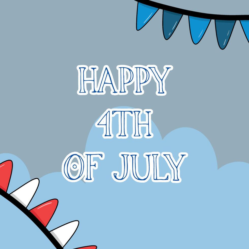 4:e av juli oberoende dag av amerika. frihet USA baner vektor