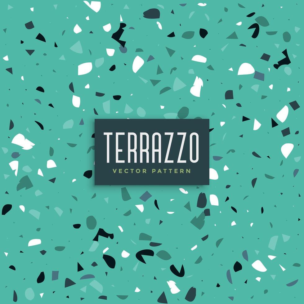Blau Terrazzo Textur Muster Hintergrund vektor