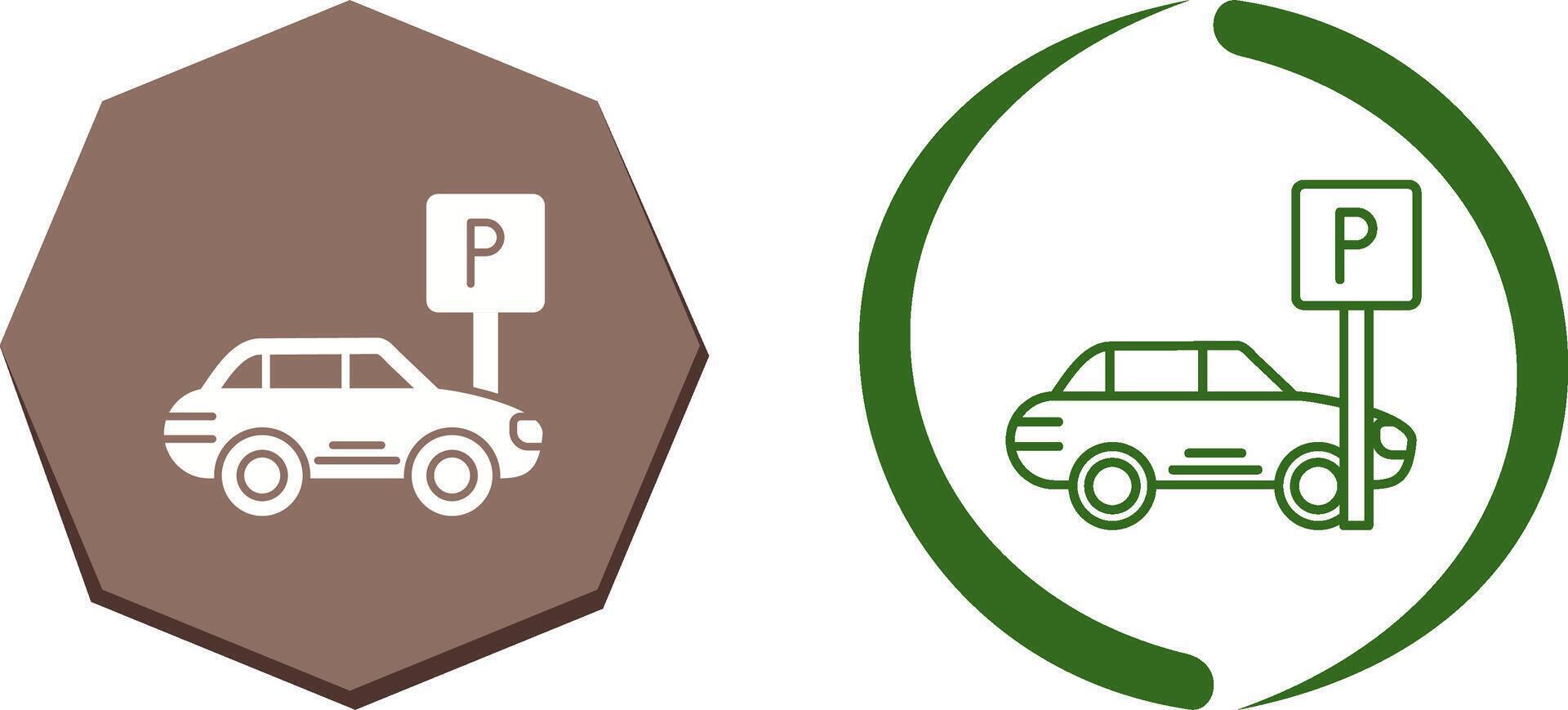 Parkplatz-Icon-Design vektor