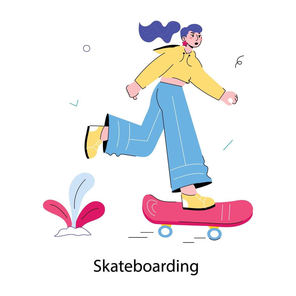 trendige Skateboardkonzepte vektor