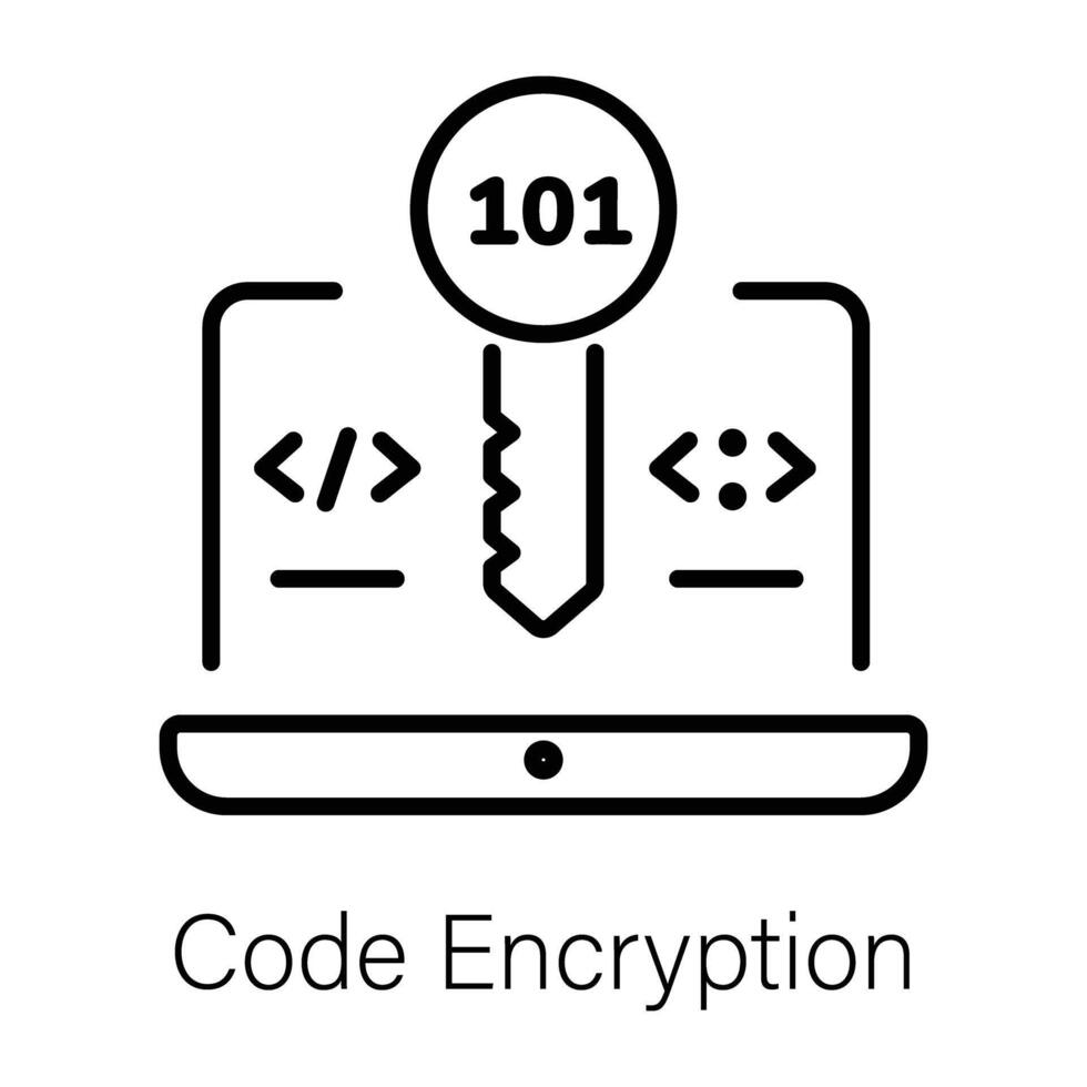 modisch Code Verschlüsselung vektor