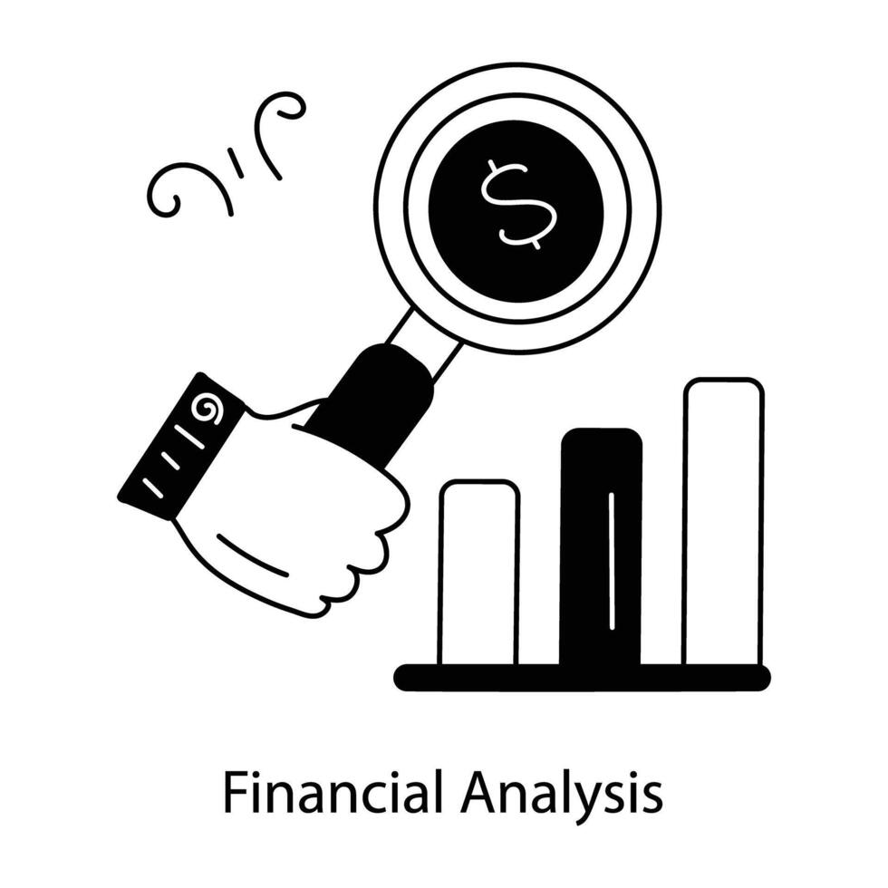 Trendige Finanzanalyse vektor