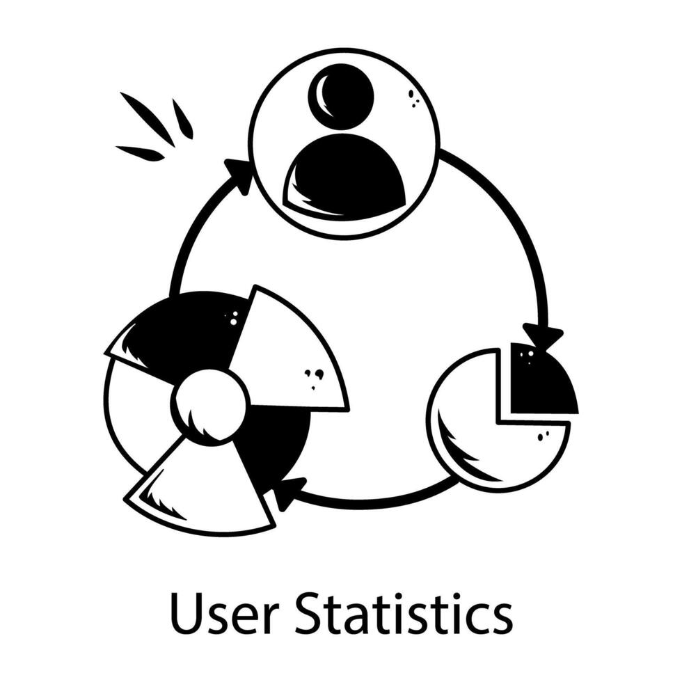 modisch Benutzer Statistiken vektor
