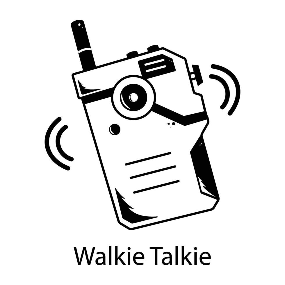 trendig walkie talkie vektor