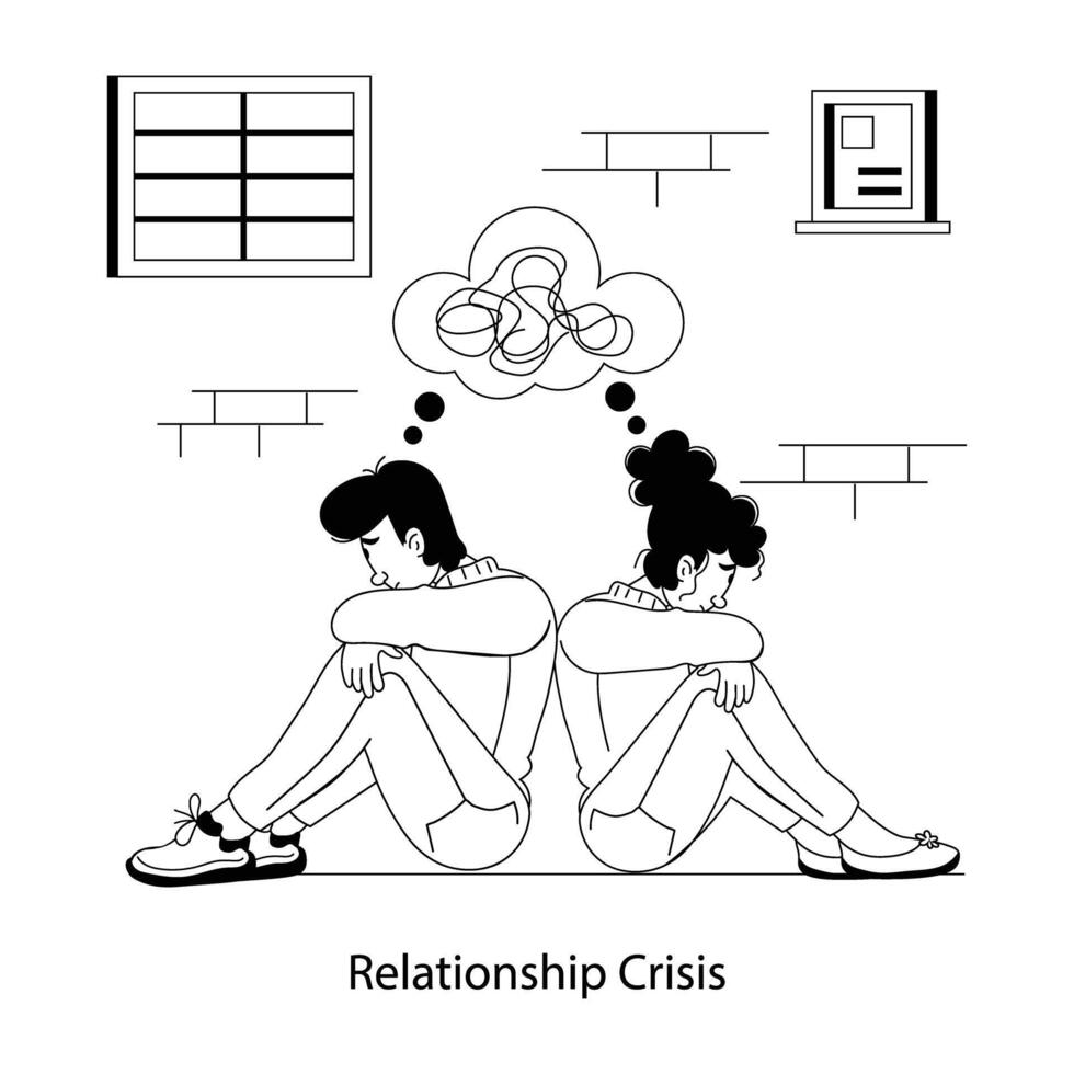 modisch Beziehung Krise vektor