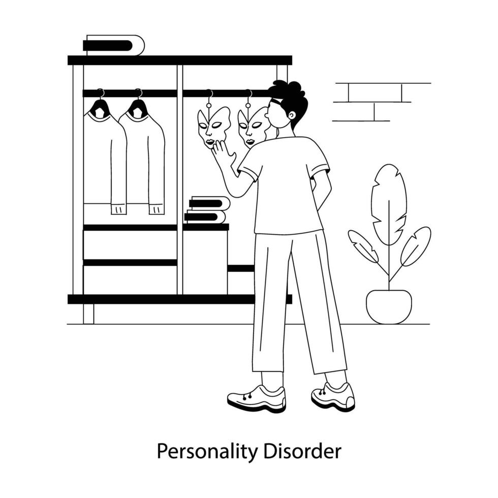 modisch Persönlichkeit Störung vektor
