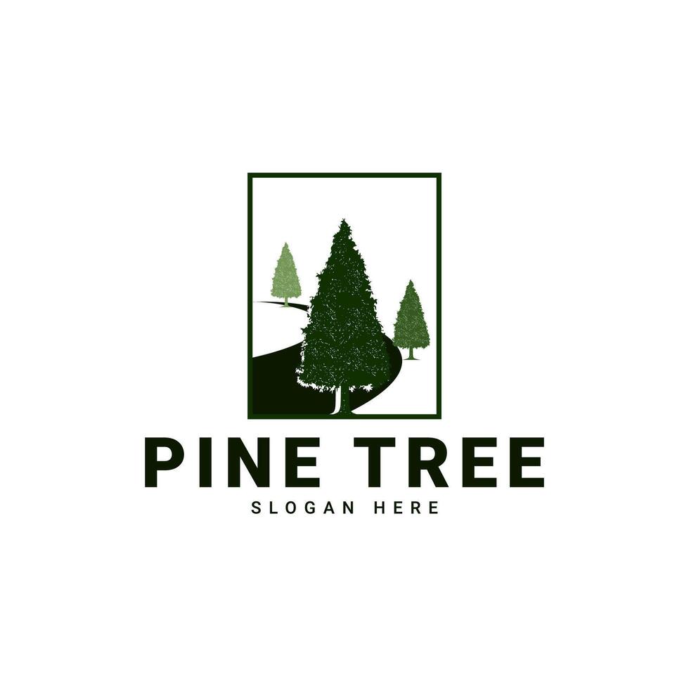 Kiefer Baum Logo, diese Logo ist inspiriert durch Kiefer Bäume im das Wald vektor