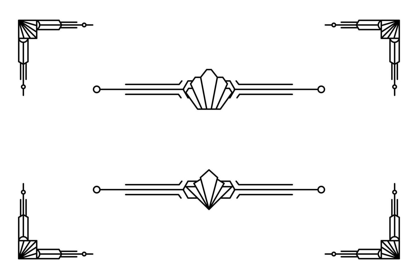 Kunst Deko Linie Grenze. modern Arabisch Gold Rahmen, dekorativ Linien Grenzen und geometrisch golden Etikette Rahmen Design Elemente vektor