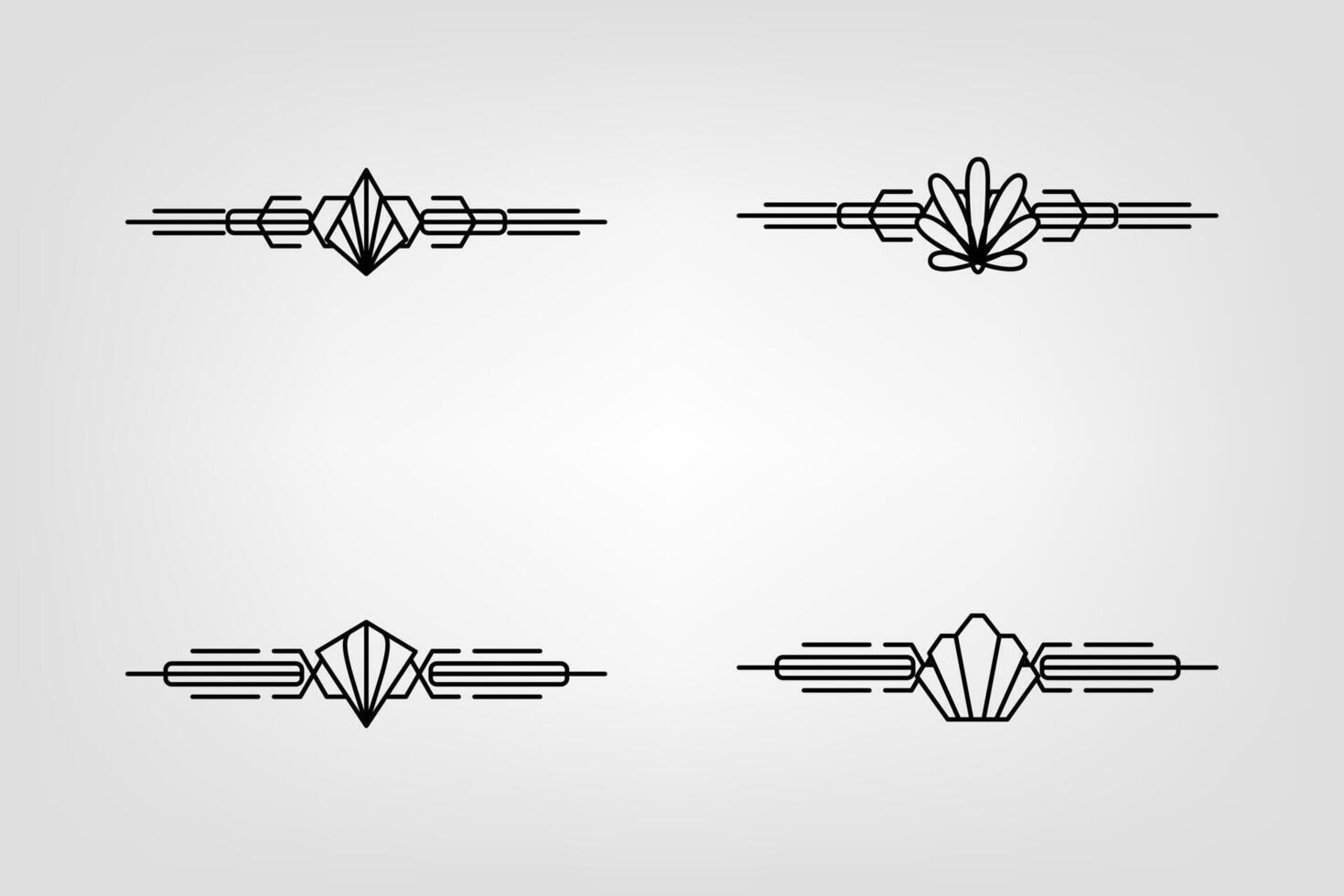 konst deco linje gräns. modern arabicum guld ramar, dekorativ rader gränser och geometrisk gyllene märka ram design element vektor