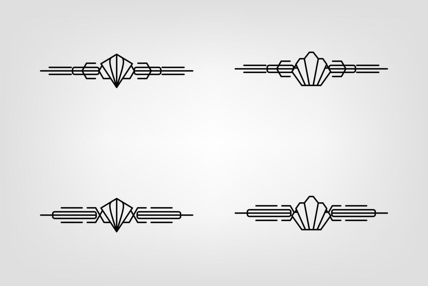 konst deco linje gräns. modern arabicum guld ramar, dekorativ rader gränser och geometrisk gyllene märka ram design element vektor