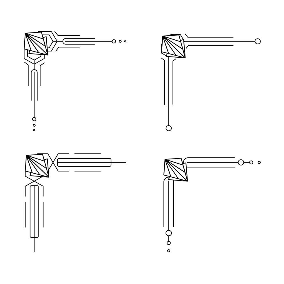 konst deco linje gräns. modern arabicum guld ramar, dekorativ rader gränser och geometrisk gyllene märka ram design element vektor