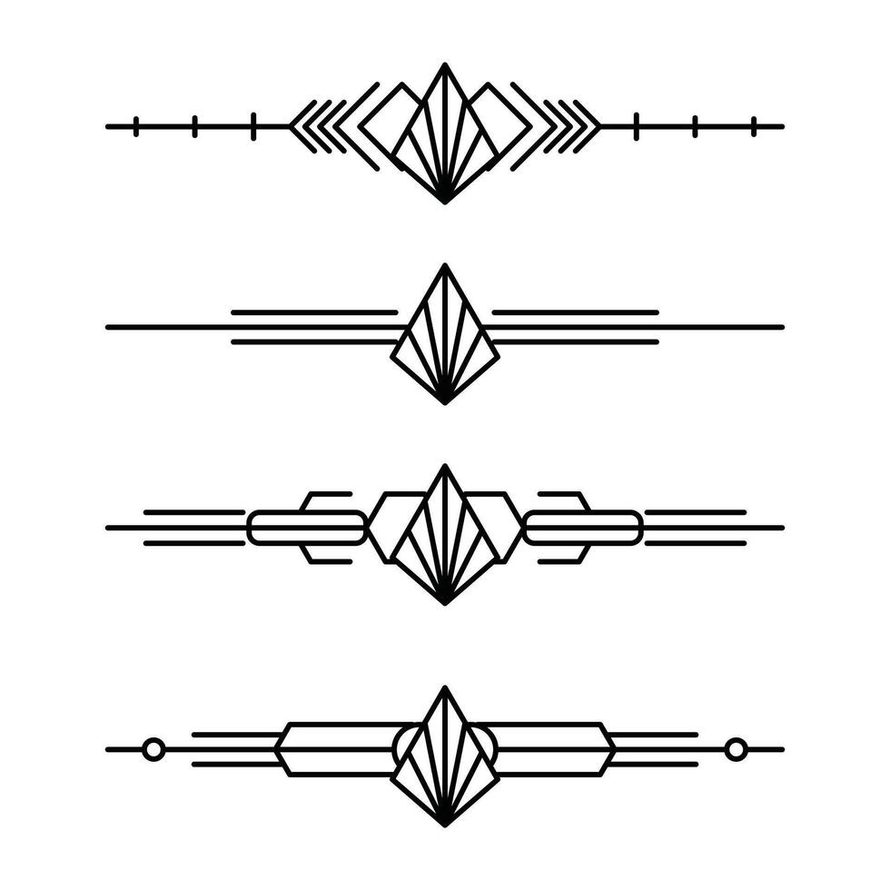 Kunst Deko Linie Grenze. modern Arabisch Gold Rahmen, dekorativ Linien Grenzen und geometrisch golden Etikette Rahmen Design Elemente vektor