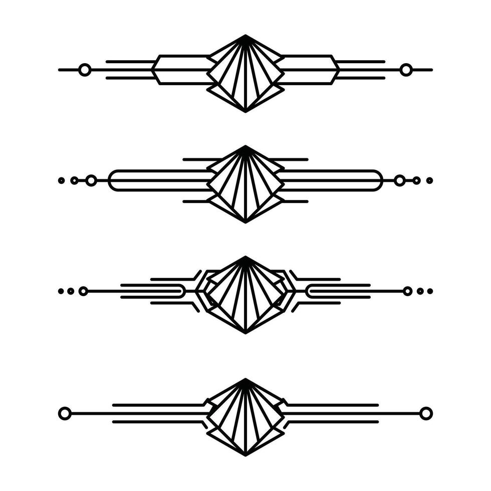 Kunst Deko Linie Grenze. modern Arabisch Gold Rahmen, dekorativ Linien Grenzen und geometrisch golden Etikette Rahmen Design Elemente vektor