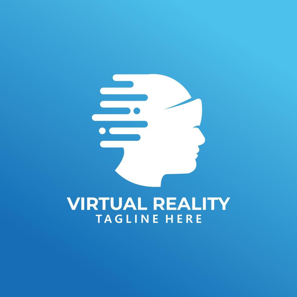 virtuell verklighet logotyp ikon isolerat vektor