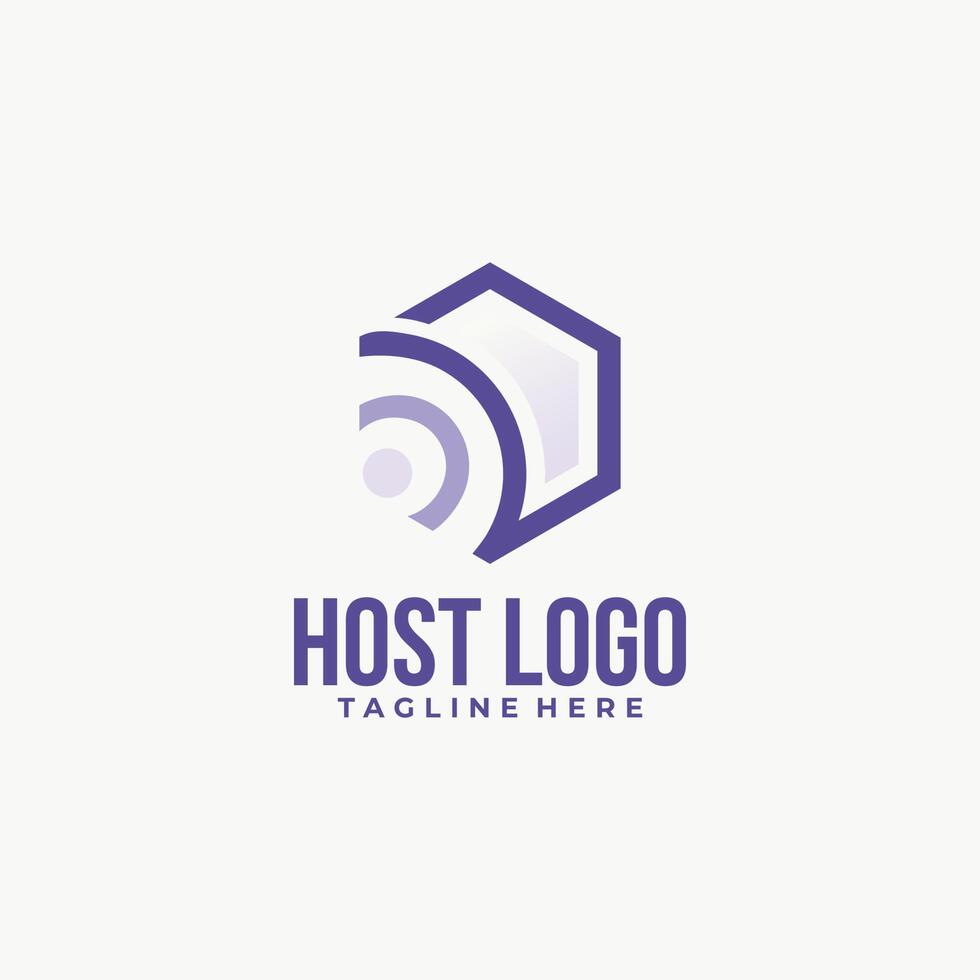 värd logotyp hemsida ikon isolerat vektor