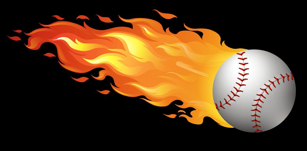 Baseball i brand vektor