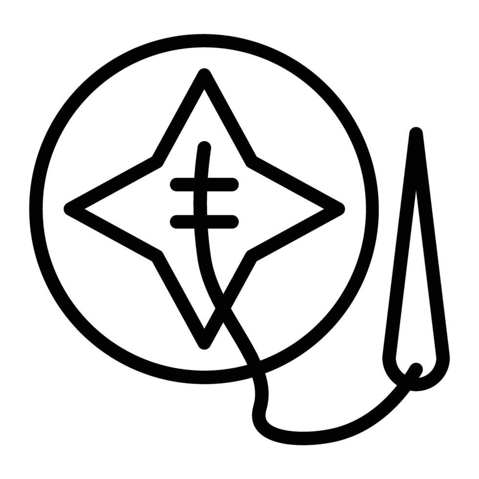 Kreuzstichlinie Icon-Design vektor