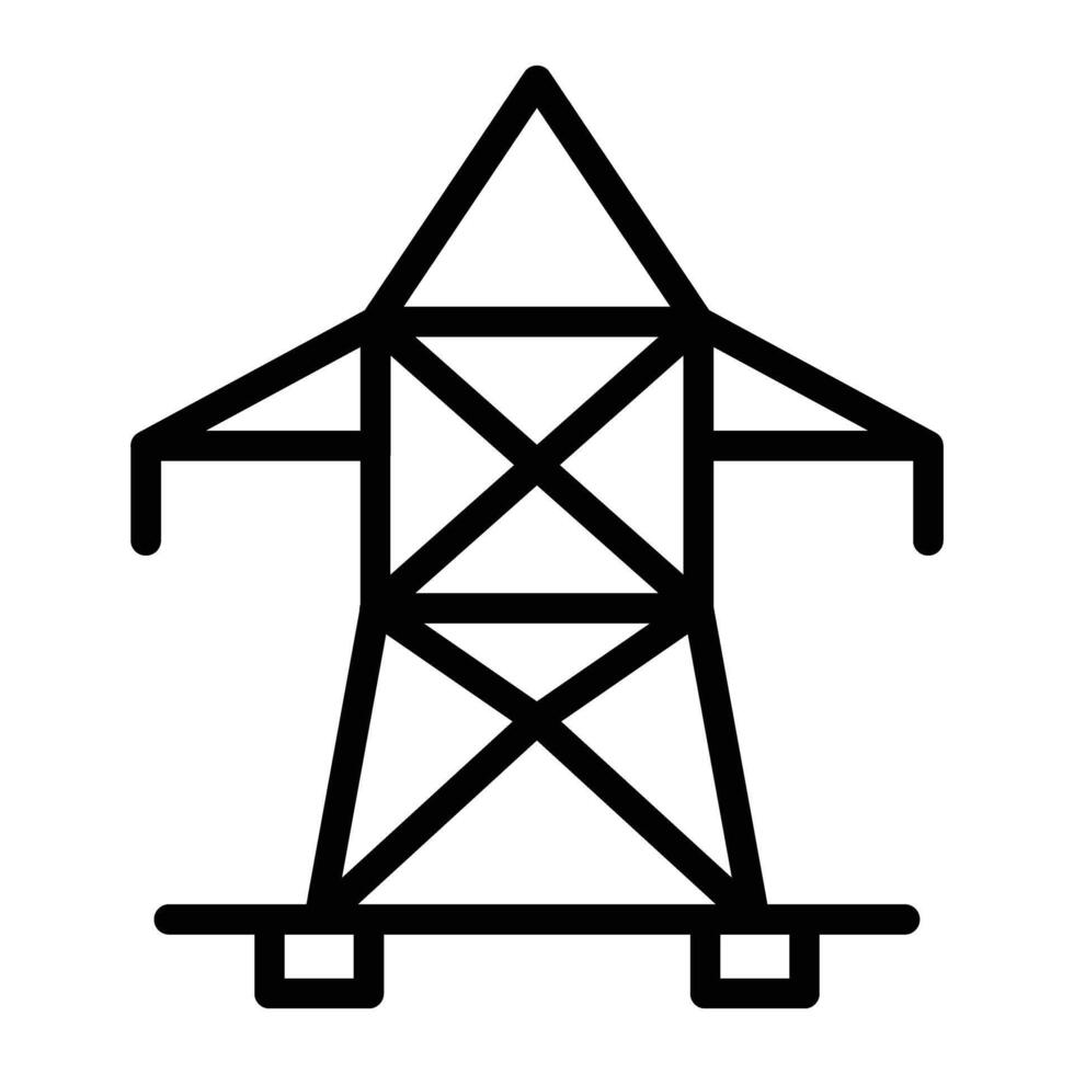 elektrisch Turm Linie Symbol Design vektor