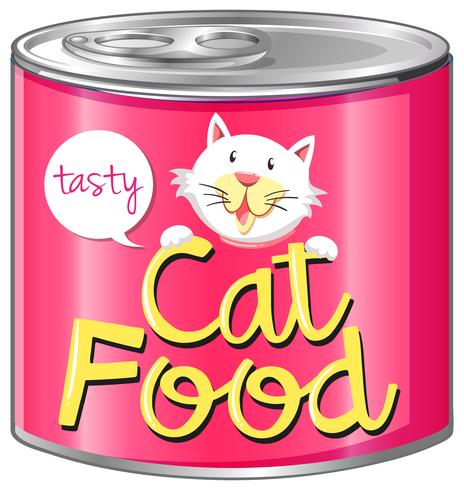 Katzenfutter mit rosa Etikett vektor