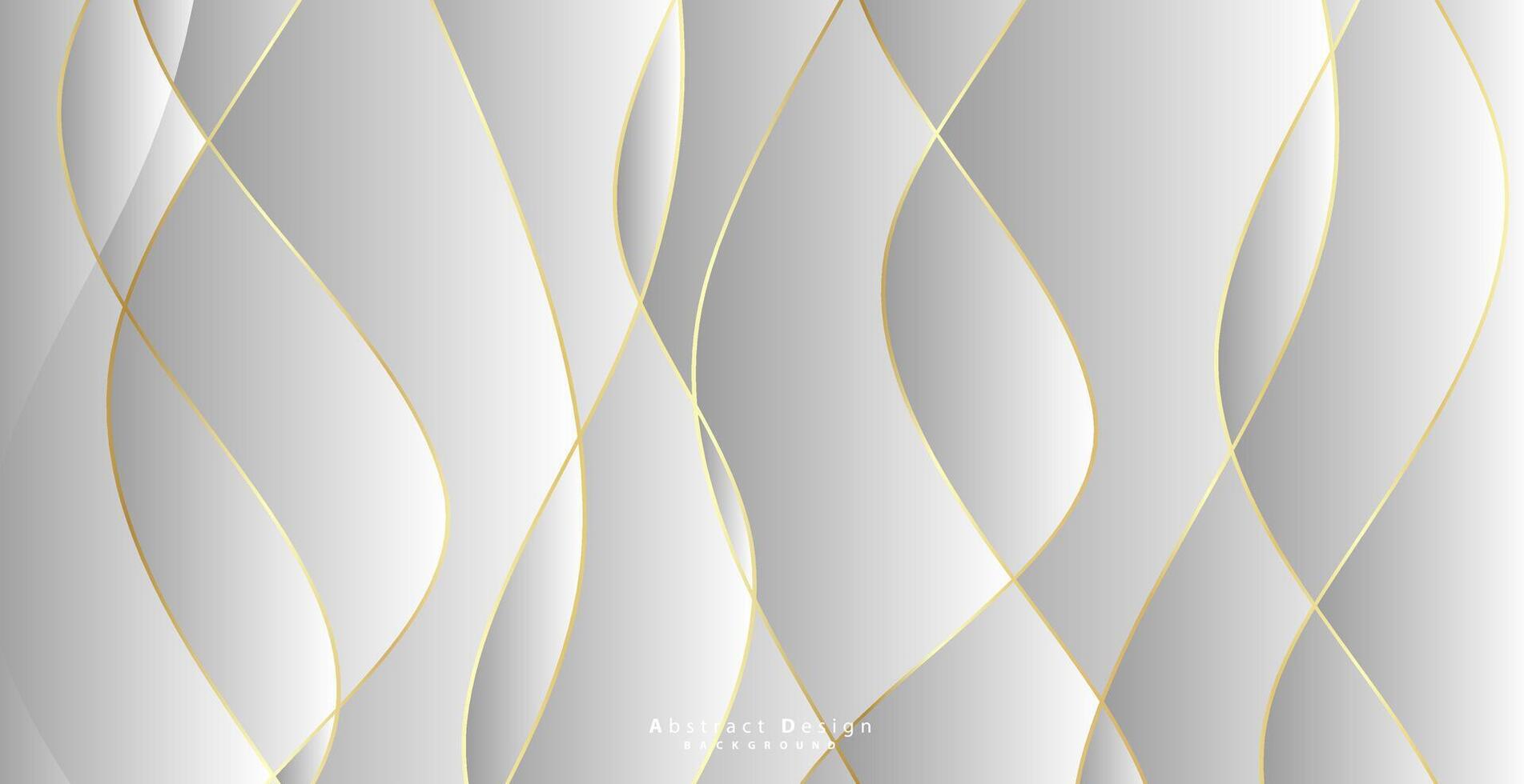 abstrakt Hintergrund mit Gold Wellen. Luxus Papier Schnitt Hintergrund, golden Muster, Halbton Steigungen, Startseite Vorlage, geometrisch Formen, modern minimal Banner. 3d Illustration. vektor