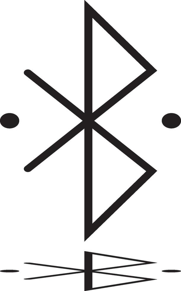 Bluetooth Symbol Blatt, einfach modisch eben Stil Linie vektor