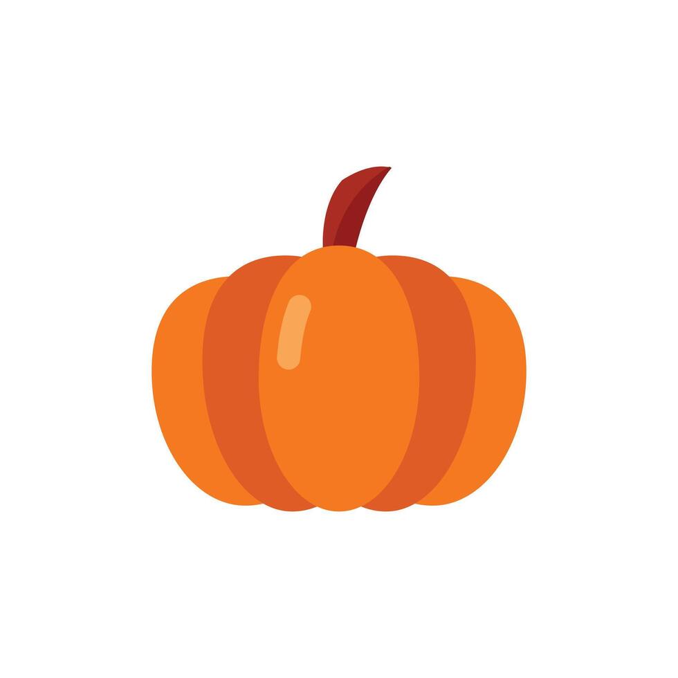 Kürbis eben Symbol - - Herbst Jahreszeit Symbol Illustration Design vektor