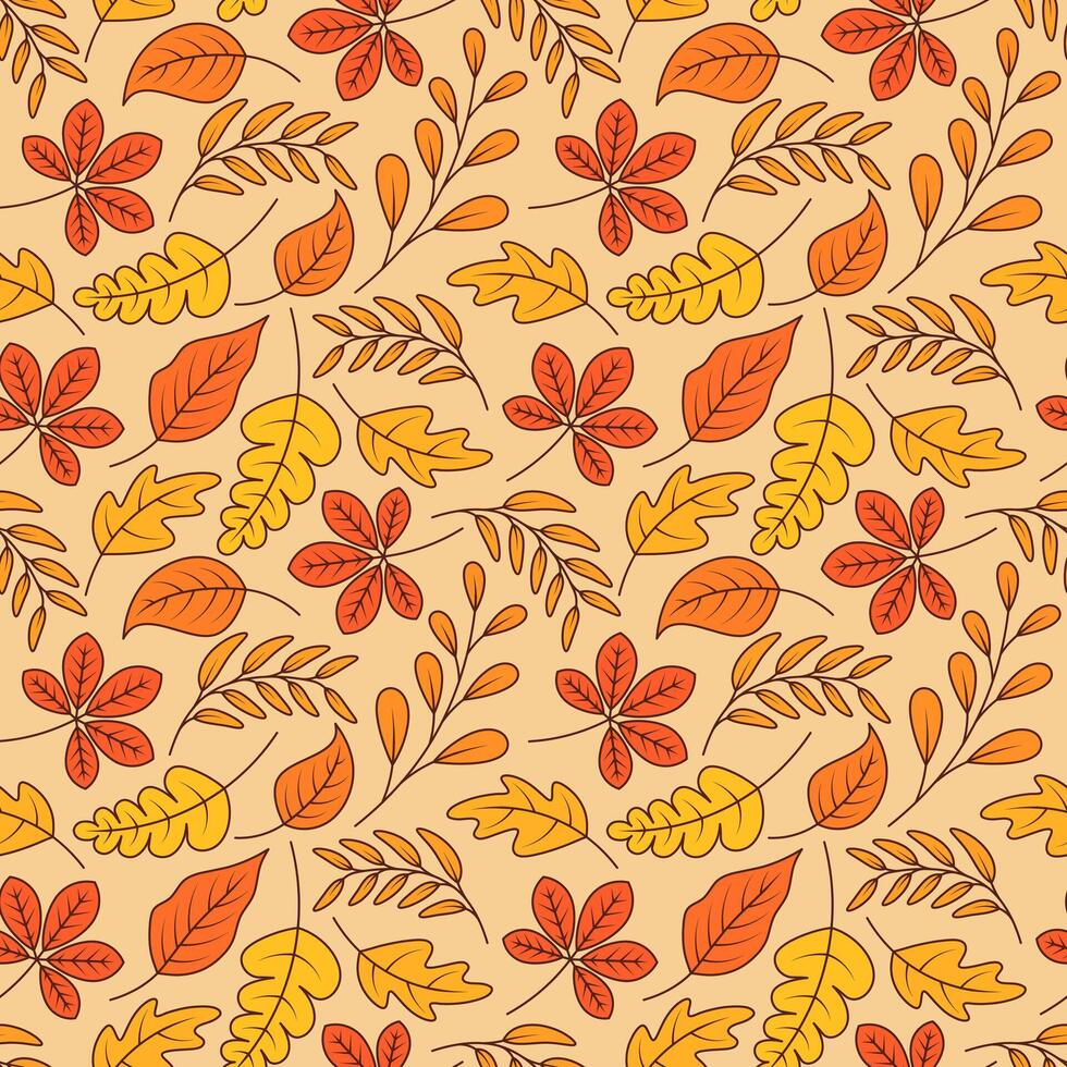 Herbst Blätter Muster Design vektor