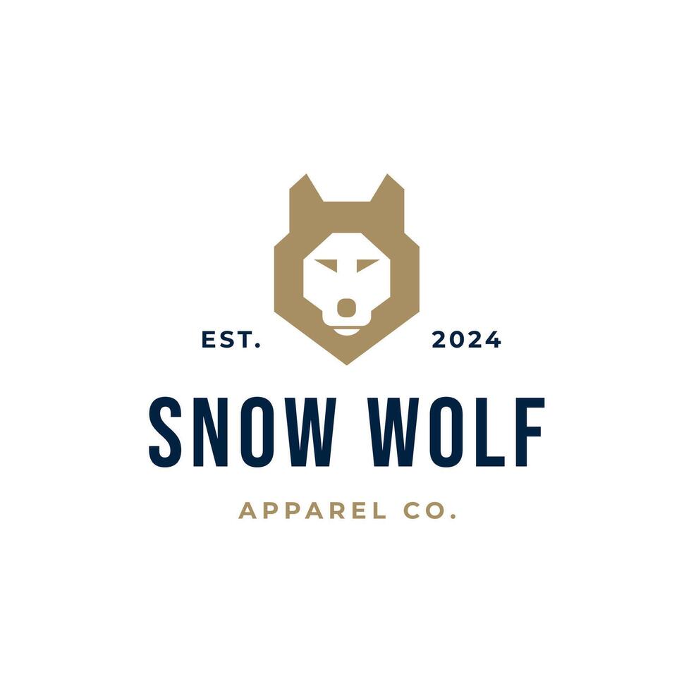 Wolf Kopf Silhouette Symbol Logo Illustration vektor