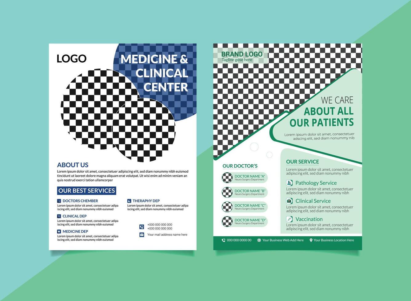 Gesundheitswesen und medizinisch korporativ Flyer oder Poster Design, Broschüre Flyer Layout Vorlage Design vektor