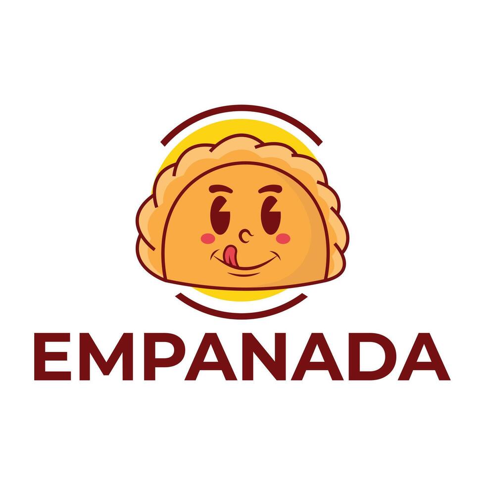Empanada Maskottchen süß Illustration Logo vektor