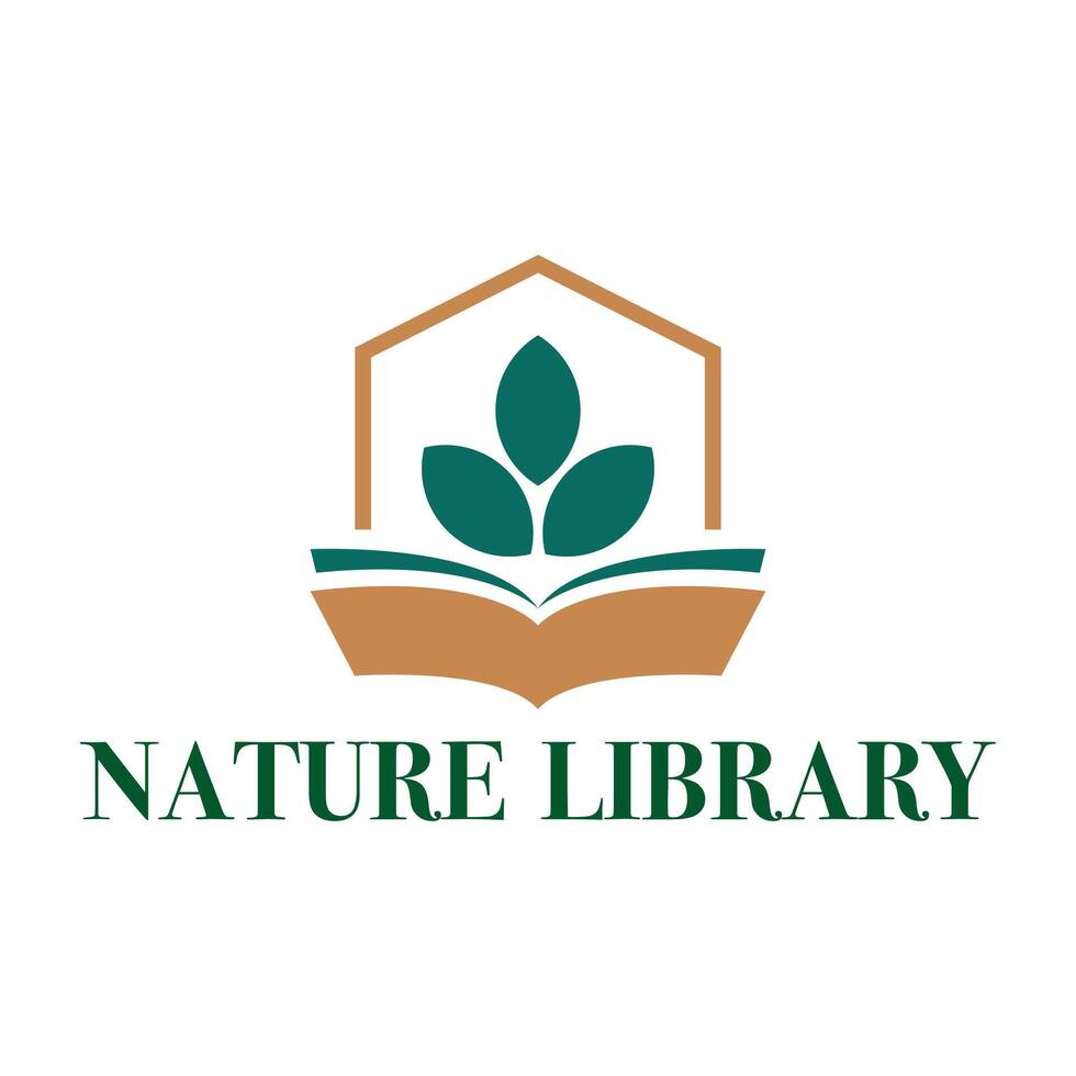 Natur Bibliothek eben modern Logo vektor