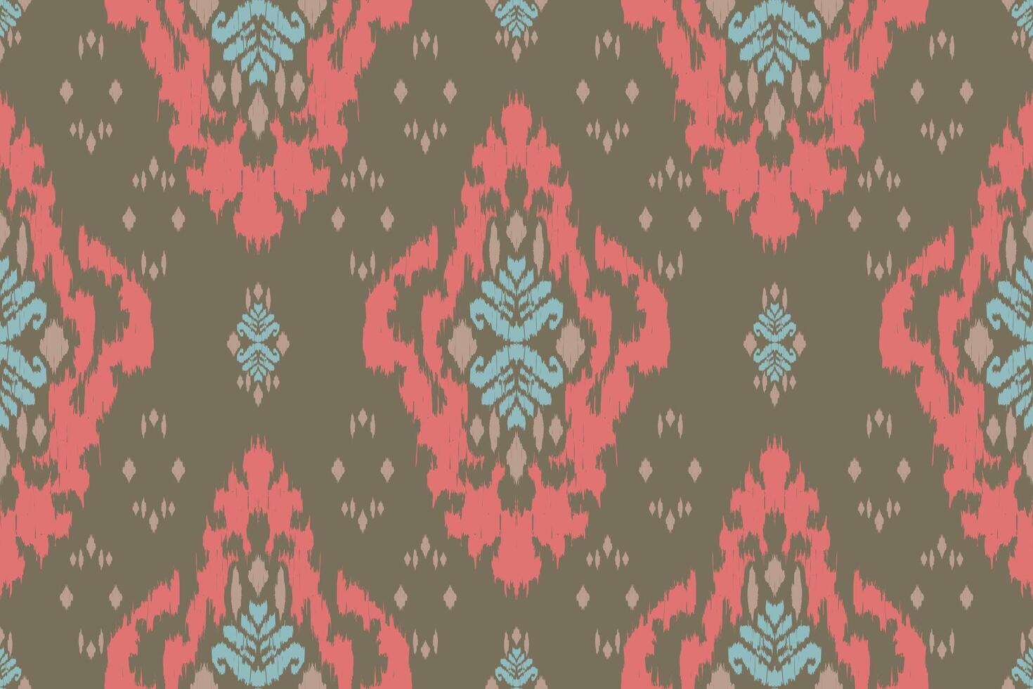 Ikat Stammes- indisch nahtlos Muster. ethnisch aztekisch Stoff Teppich Mandala Ornament einheimisch Boho Chevron textil.geometrisch afrikanisch amerikanisch orientalisch traditionell Illustrationen. Stickerei Stil. vektor