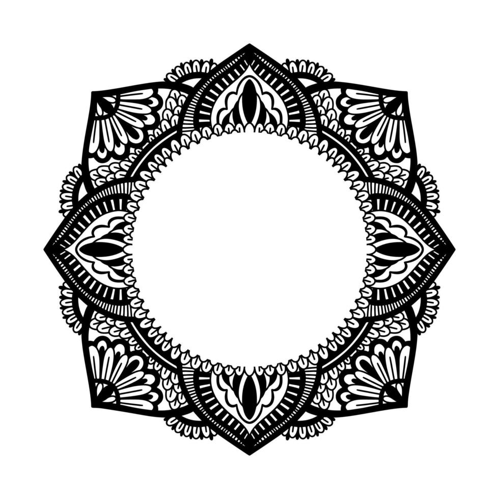 grafische runde traditionelle Mandala abstrakt in weißem background.boho indischen shape.ethnic orientalischen Stil isoliert. vektor
