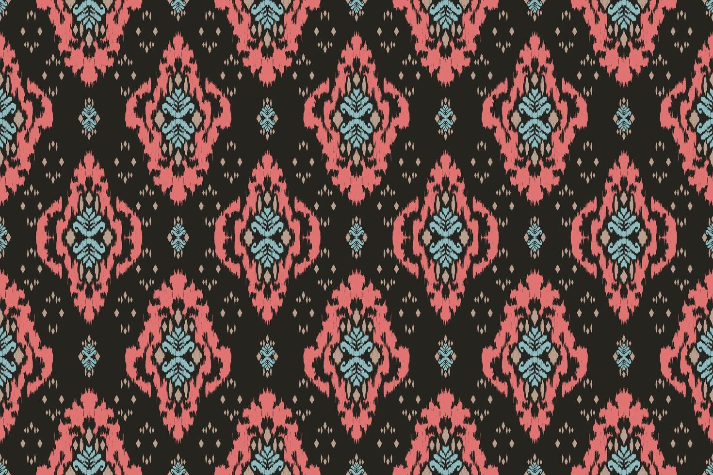 Ikat Stammes- indisch nahtlos Muster. ethnisch aztekisch Stoff Teppich Mandala Ornament einheimisch Boho Chevron textil.geometrisch afrikanisch amerikanisch orientalisch traditionell Illustrationen. Stickerei Stil. vektor