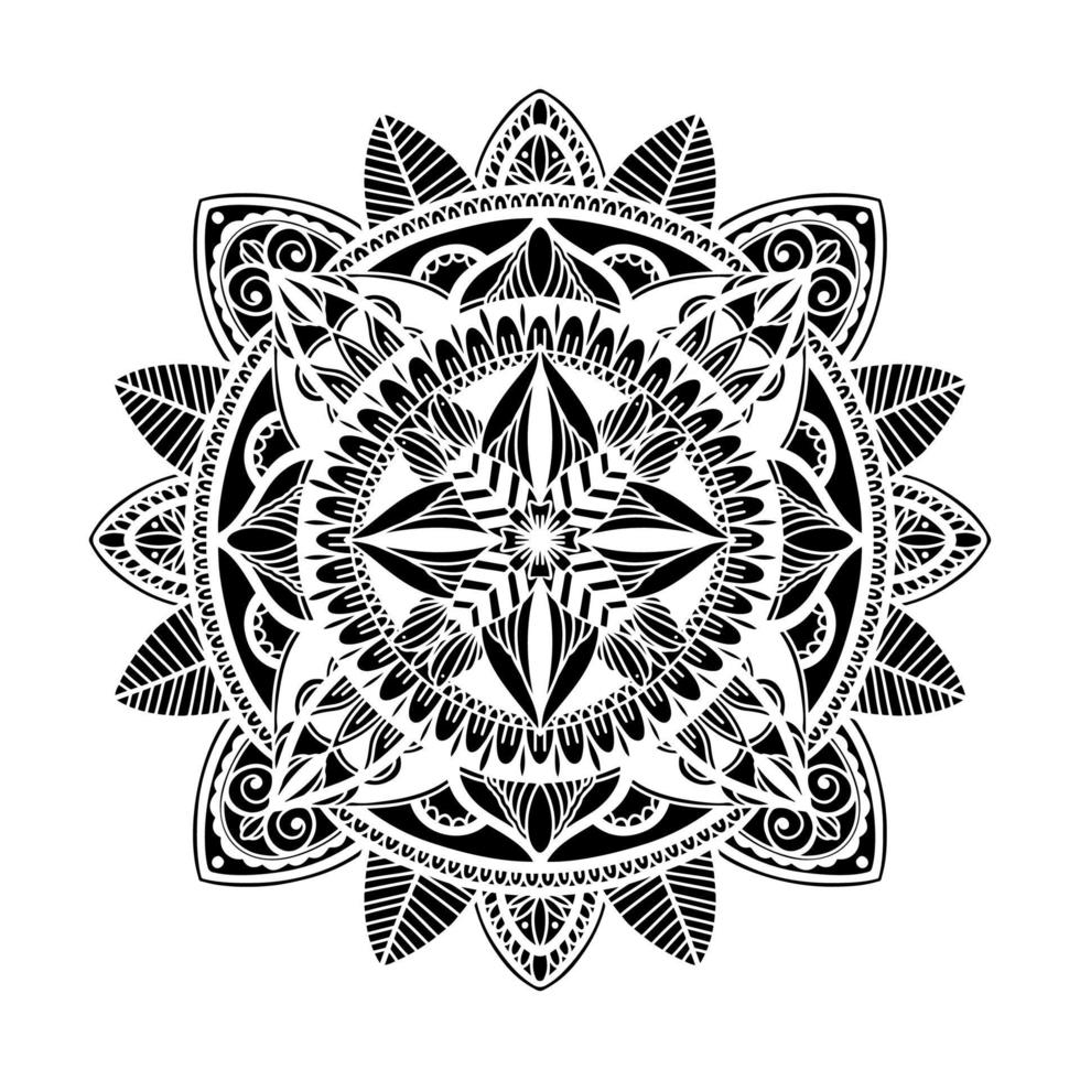 grafische runde traditionelle Mandala abstrakt in weißem background.boho indischen shape.ethnic orientalischen Stil isoliert. vektor