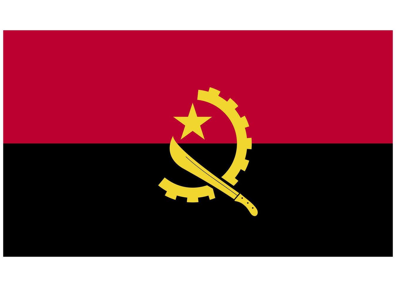 angolas nationella flagga vektor