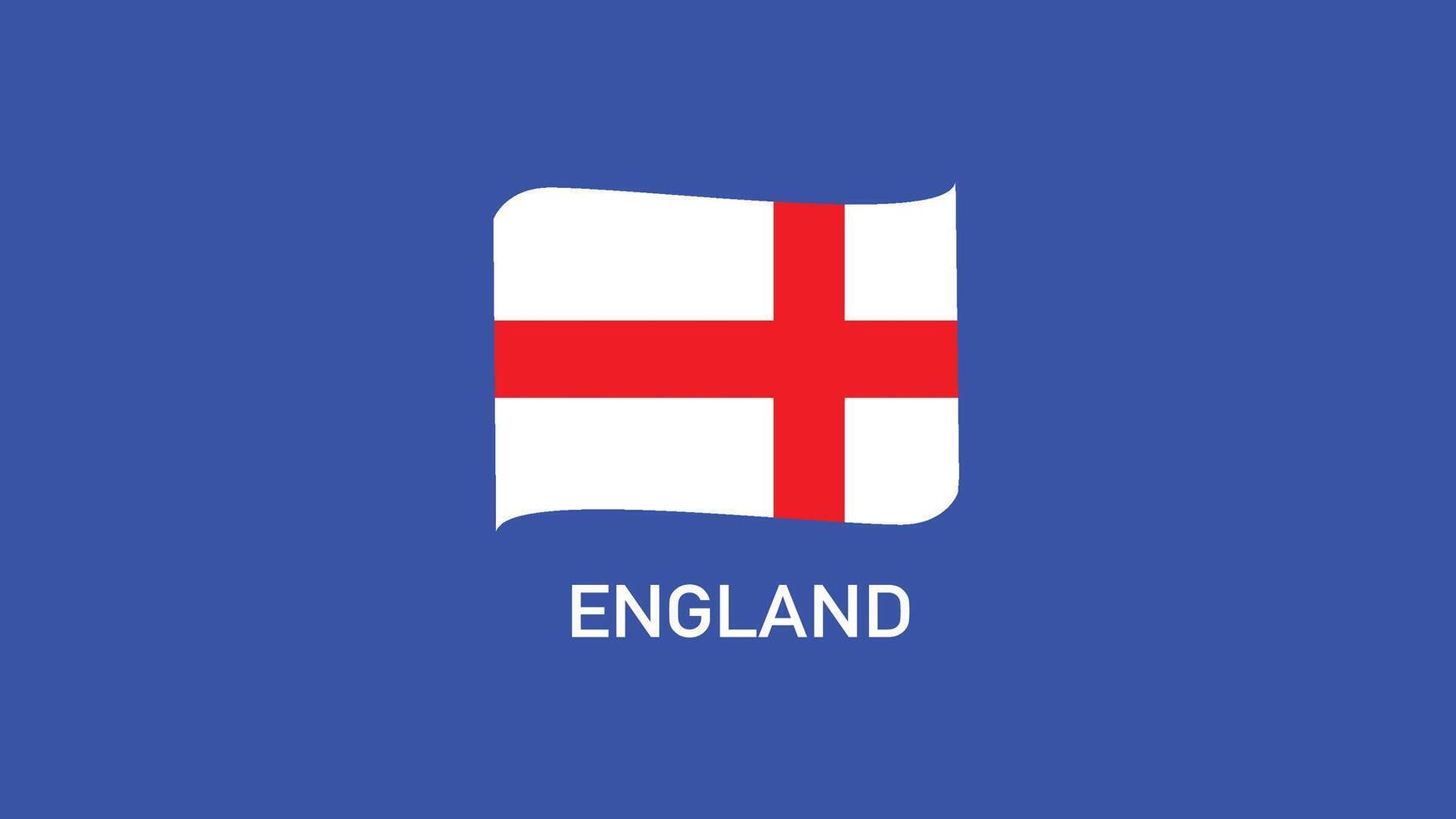 England emblem lag europeisk nationer 2024 symbol abstrakt länder europeisk Tyskland fotboll logotyp design illustration vektor