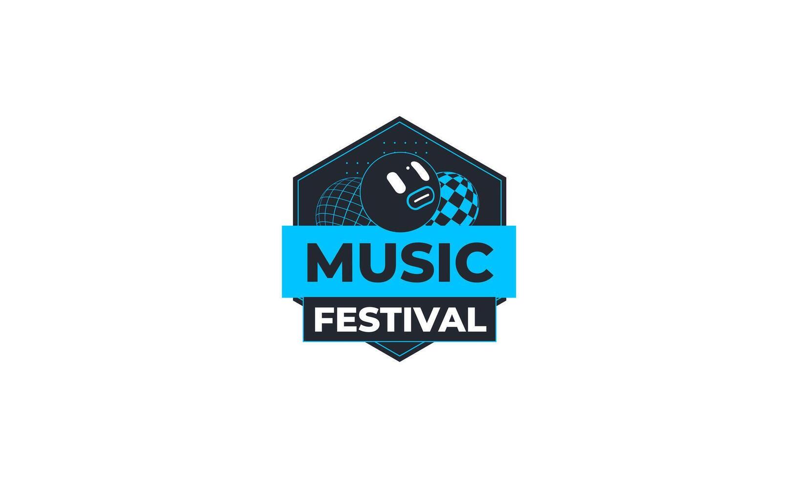 musik festival illustration logotyp design vektor