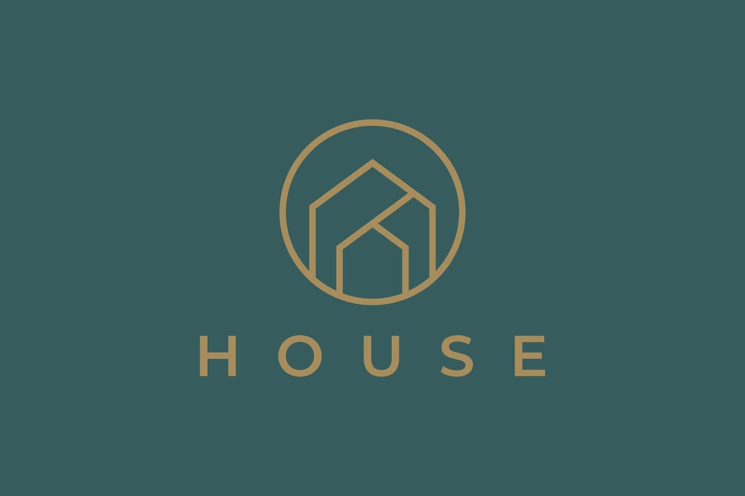 elegant minimalistisch Komfort Haus echt Nachlass Logo Hexagon zum Geschäft Eigentum vektor