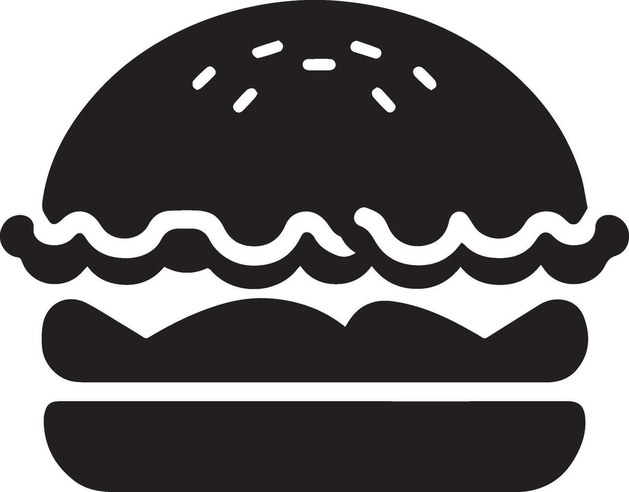 Burger Silhouette Illustration auf Weiß Hintergrund. Burger Logo vektor