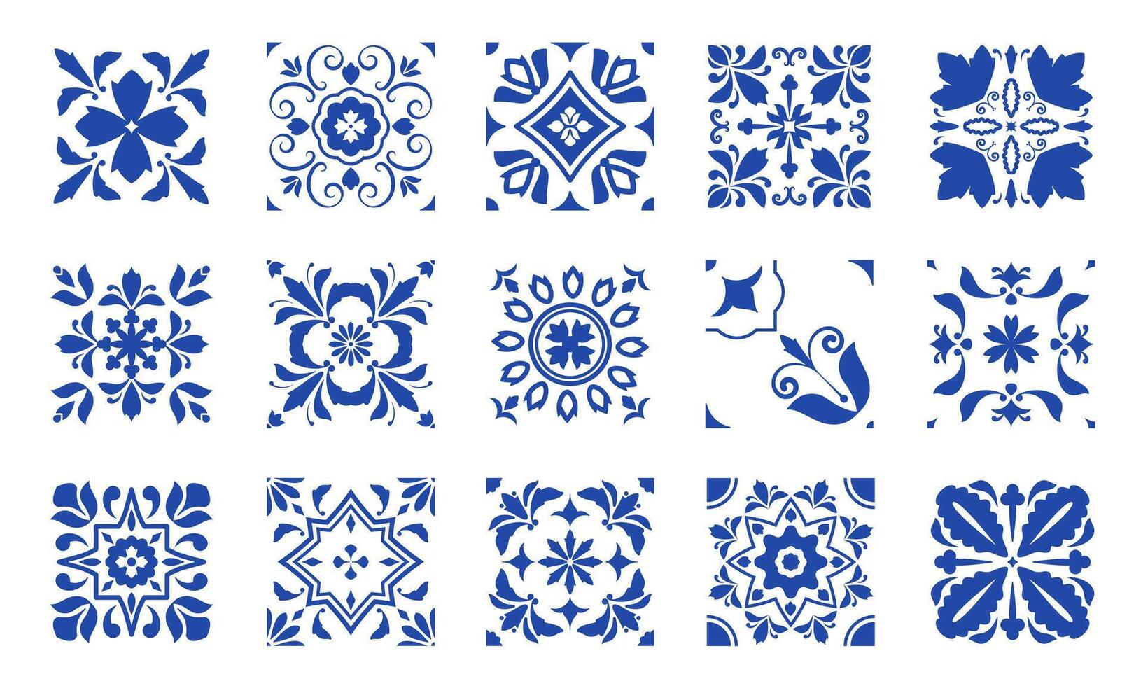 azulejos ornament. sömlös mönster av traditionell spanska portugisiska dekorativ kakel, årgång mosaik- blommig dekorativ bakgrund. textur vektor