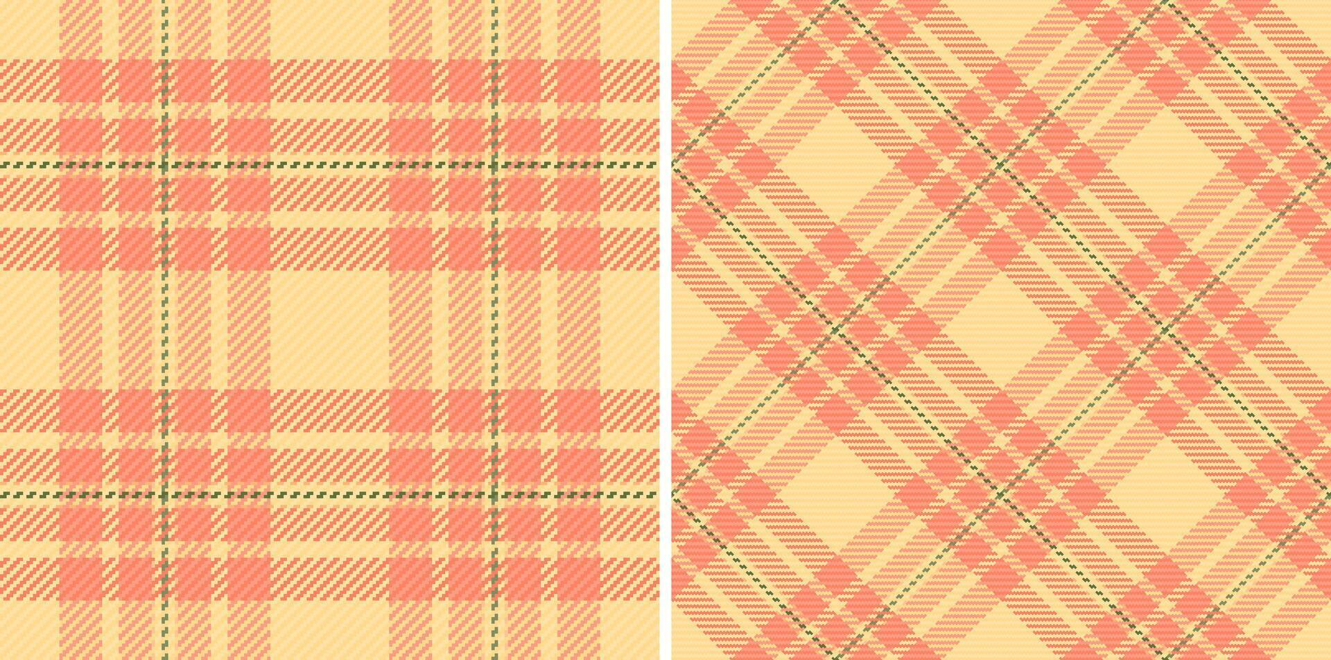 textil- mönster av kolla upp textur bakgrund med en tartan tyg pläd sömlös. uppsättning i hud färger för varje dag herrkläder mode trender. vektor