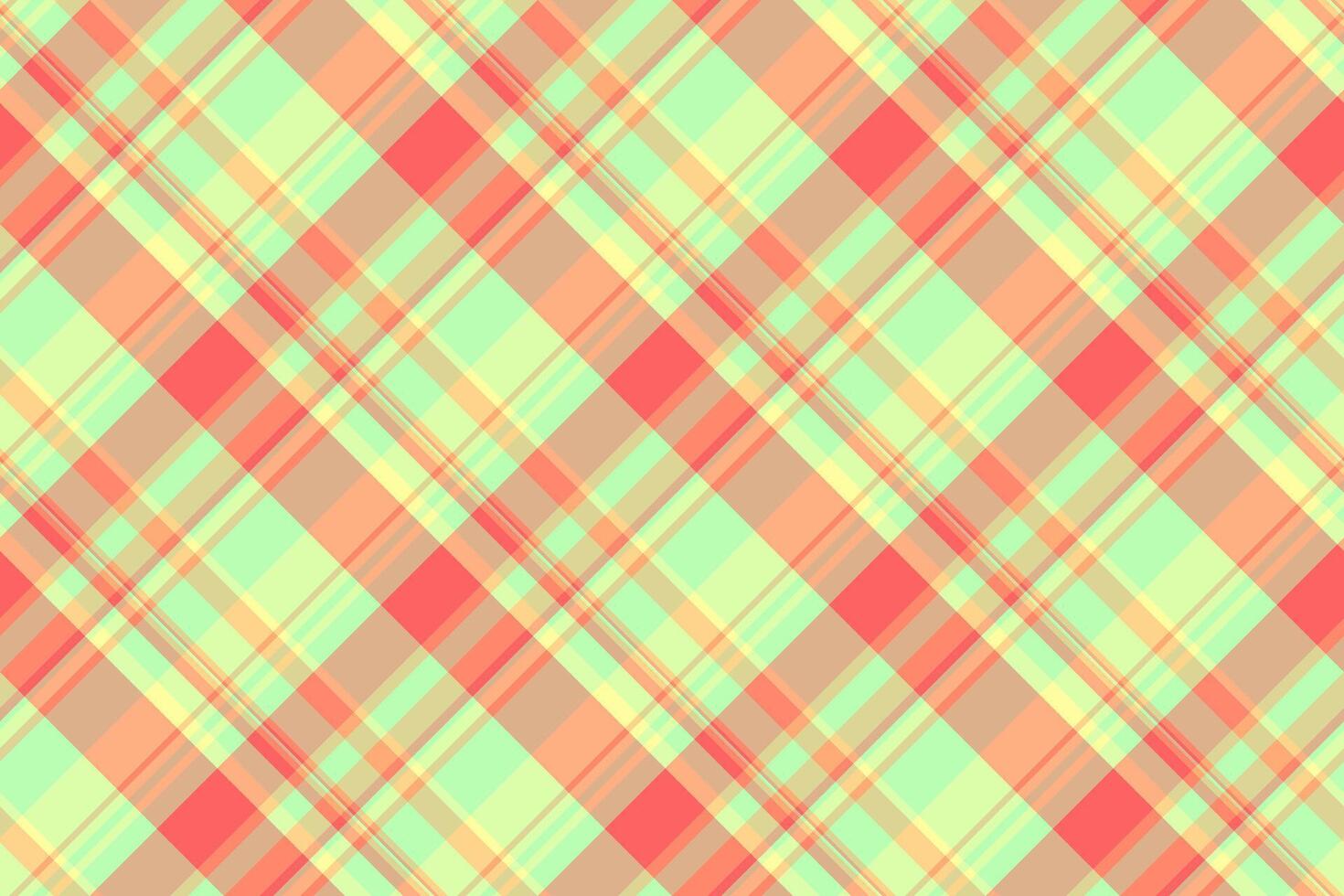 mönstrad tyg textur, etnisk bakgrund tartan sömlös. pop- kolla upp textil- mönster pläd i orange och gul färger. vektor